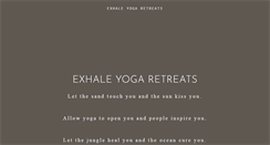 Desktop Screenshot of exhaleyogaretreats.com