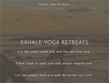 Tablet Screenshot of exhaleyogaretreats.com